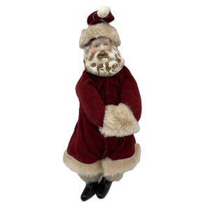 Vintage Christmas Santa Claus Tree Holiday Hanging Ornament 11" Tall
